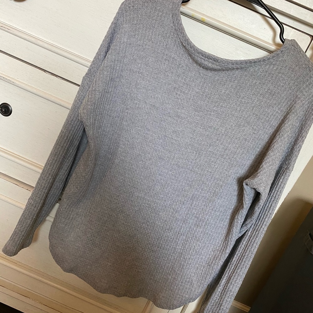 Gray Button-Up Sweater - Picture 2 of 2